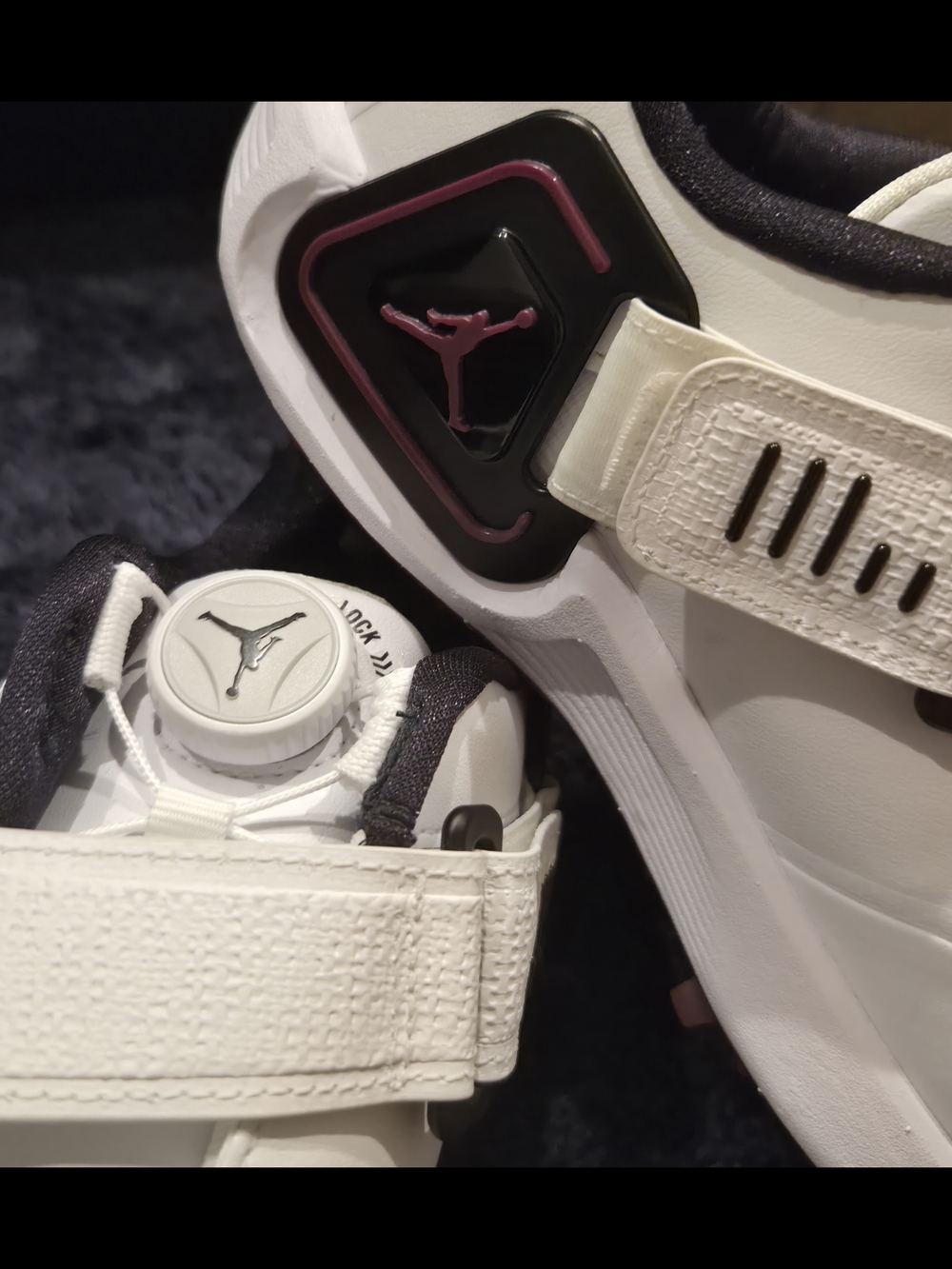 Jordan Air Rev Golf Shoes Size 5 White Black Pink FV6338-104 NEW NWT